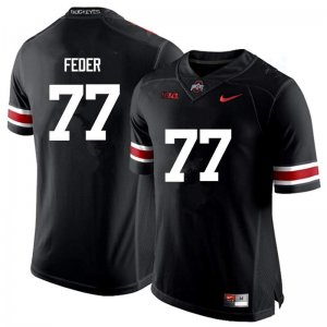 NCAA Ohio State Buckeyes Men's #77 Kevin Feder Black Nike Football College Jersey OAK6645CV